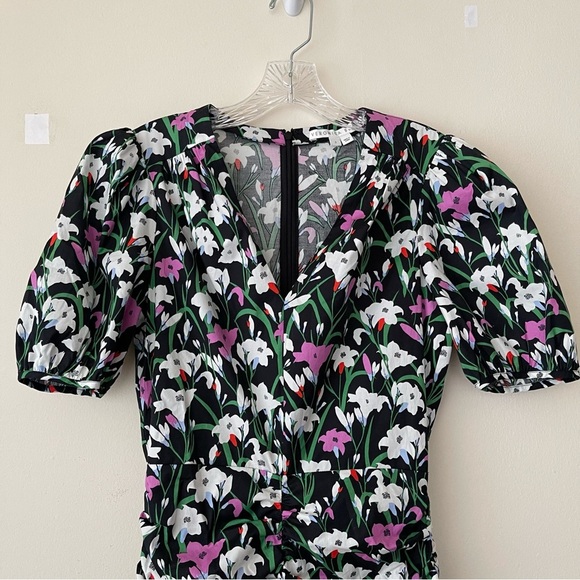 VERONICA BEARD Janis Puff Sleeve Floral Minidress SIZE 2 - Picture 7 of 16